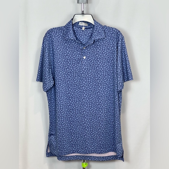Peter Millar Blue Summer Comfort Speedometer Print Polo - Picture 13 of 15